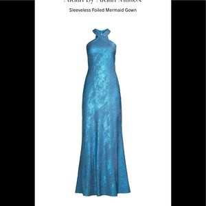 Aiden by Aiden Mattox Sleeveless Foiled Mermaid Gown